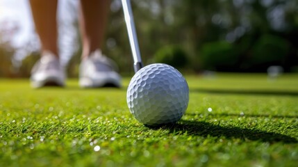 Low shot of Legs and Golf Club