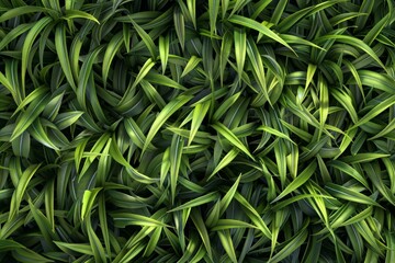 A close up of green grass with a lot of leaves - Powered by Adobe