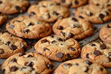 Chip-Tastic Pair: Two Scrumptious Chocolate Chip Cookies with a Sprinkle of Chocolate Chips.