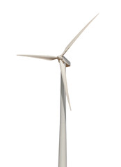 Eco Friendly Isolated Wind Turbine. Transparent PNG Photograph.