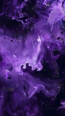 Fototapeta premium Gilded Reverie: A Mesmerizing Painting of Lavish Purple and Gold, Abounding in Texture and Swirls.