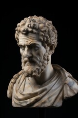 Dramatic portrait of an ancient greek philosopher