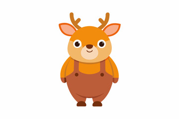 deer emoji sheet vector illustration