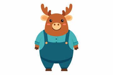 moose emoji sheet vector illustration