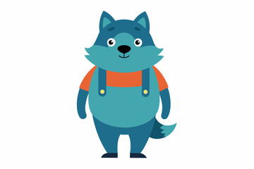 wolf emoji sheet vector illustration