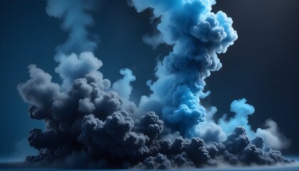 Naklejka premium Clear Plain Shiny Warm Soft Vintage Bokeh Cloudy Wave Like Geometric Blue Background or Texture