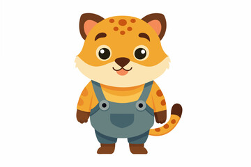 leopard emoji sheet vector illustration