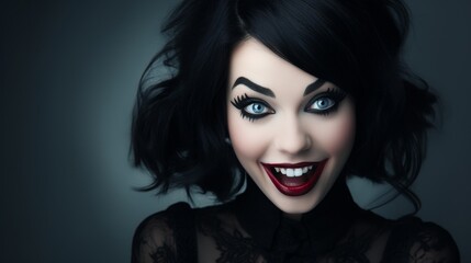 Fototapeta premium dramatic gothic makeup portrait