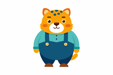 cheetah emoji sheet vector illustration