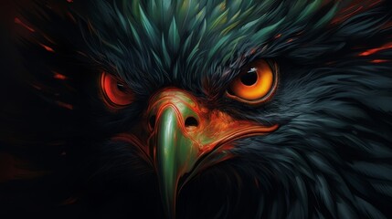 Fototapeta premium Fierce eagle with intense glare