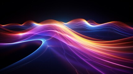 Obraz premium Vibrant abstract waves of colorful light