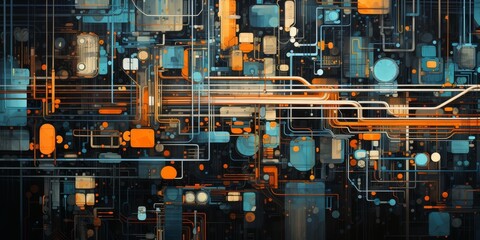 Futuristic circuit board abstract background
