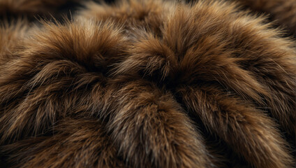 Fototapeta premium Close-up view of luxurious warm soft sable fur fabric