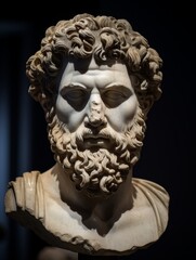 ancient greek marble bust sculpture
