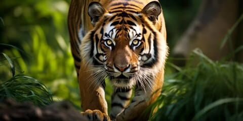 Fototapeta premium Majestic tiger in the jungle