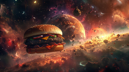 Hamburger in space, on Mars