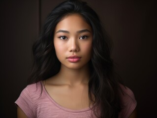 Fototapeta premium beautiful asian woman with long dark hair