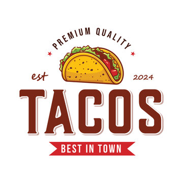 Vector Tacos logo collection, Mexican food Branding, Illustration, tasty retro fast food.	

