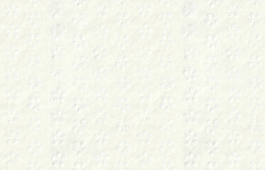 Seamless texture of a white napkin with a pattern of floral flowers stencils holes. Decorative scrapbook paper for decoration.