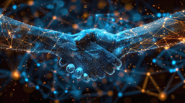 Digital network handshake in virtual space