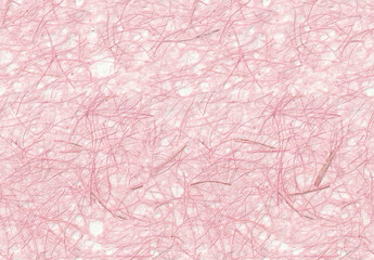 Seamless pink sisal texture. Many long fibers of hairs on a cotton paper background. Decorative...