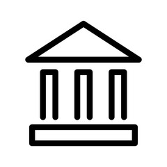 Institution Icon Vector Symbol Design Illustration