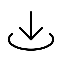 Down Arrow Icon Vector Symbol Design Illustration