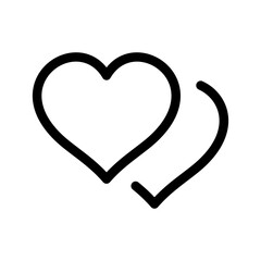 Hearts Icon Vector Symbol Design Illustration