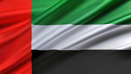 Obraz premium Realistic Artistic Representation of the United Arab Emirates waving flag