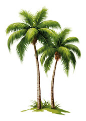 PNG 2 tropical palm trees tropics plant white background.