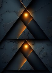 abstract technology design featuring geometric shapes in black and yellow color with realistic graphic texture decoration in isolated elegant background, businsess background presentation