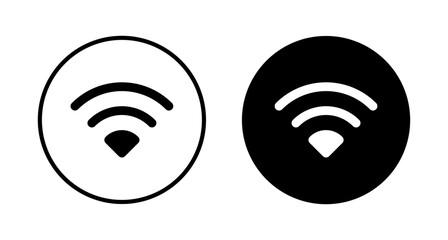 WIFI Icon vector isolated on white background. signal vector icon. Wireless and wifi icon or sign for remote internet access