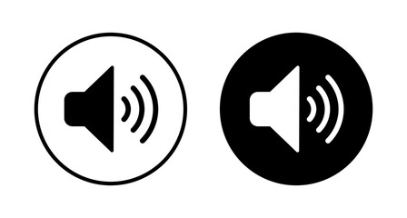 Speaker icon vector isolated on white background. Volume icon. Loudspeaker icon vector. Audio. Sound