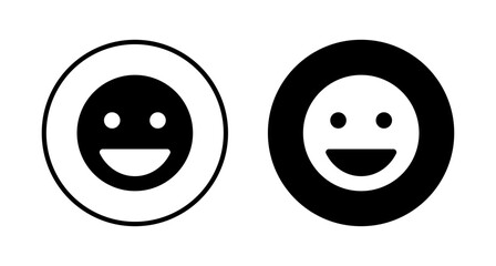 Fototapeta premium Smile icon vector isolated on white background. Smile vector icon. Emoticon Icon vector. Emoji
