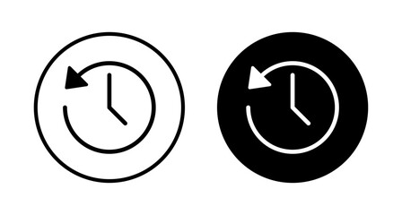 History icon vector isolated on white background. History vector icon