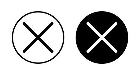 Close icon vector isolated on white background. Delete icon. remove, cancel, exit symbol