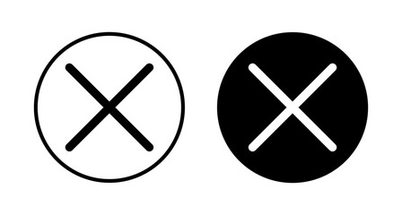 Close icon vector isolated on white background. Delete icon. remove, cancel, exit symbol