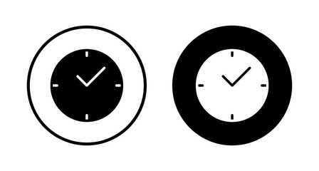 Clock icon vector isolated on white background. Time icon vector. Clock vector icon