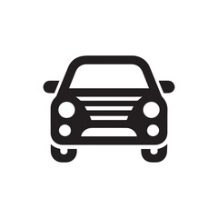car icon. simple, flat vector illustration in white background