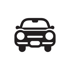 car icon. simple, flat vector illustration in white background