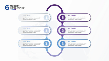 Blue tone circle infographic with 6 steps, process or options.