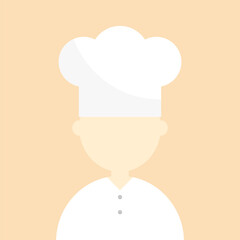 Chef Avatar Icon. Professional Cook Vector. Kitchen Staff Graphic. Culinary Specialist Symbol.