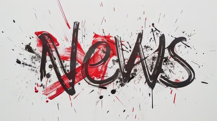 The word News created in Uncial Calligraphy.