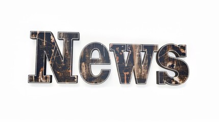 The word News created in Vintage Typography.