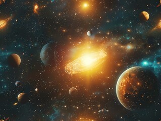 Infuse the essence of everyday simplicity into a birds-eye view of space exploration