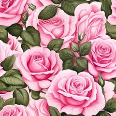 Whimsical Pink Roses