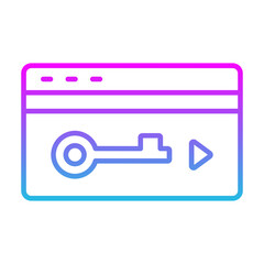 Fototapeta premium Key Card Icon