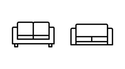 Sofa icon set. sofa icon illustration