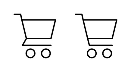 Shopping icon set. Shopping cart icon. Trolley icon vector