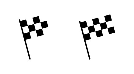 Fototapeta premium Racing flag icon set. race flag icon.Checkered racing flag icon